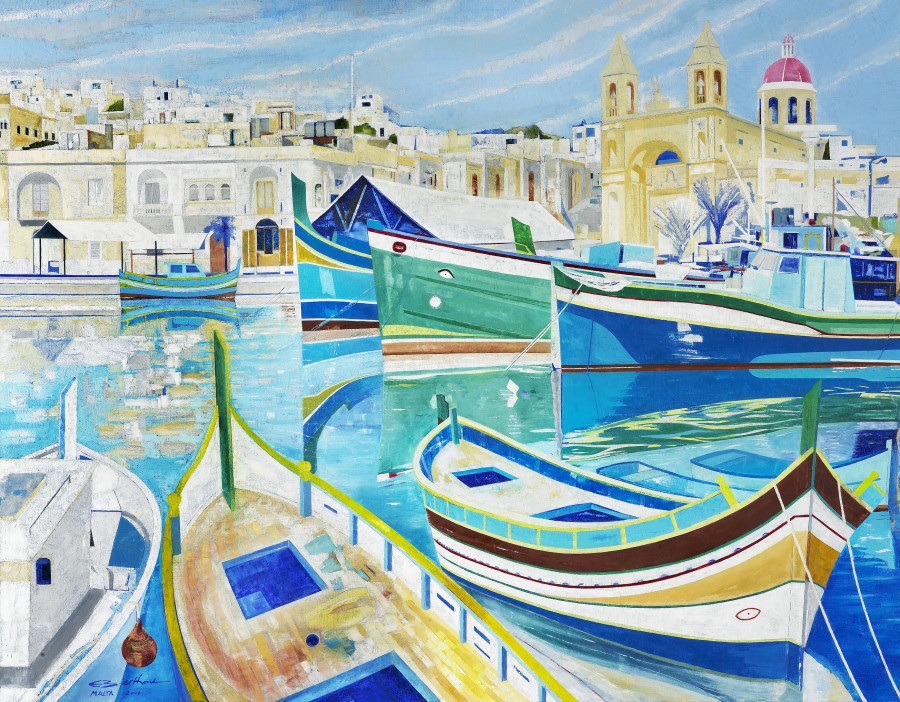 © Eric Berthou : Malta-Huile sur toile 80 F au couteau